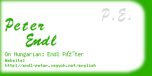 peter endl business card